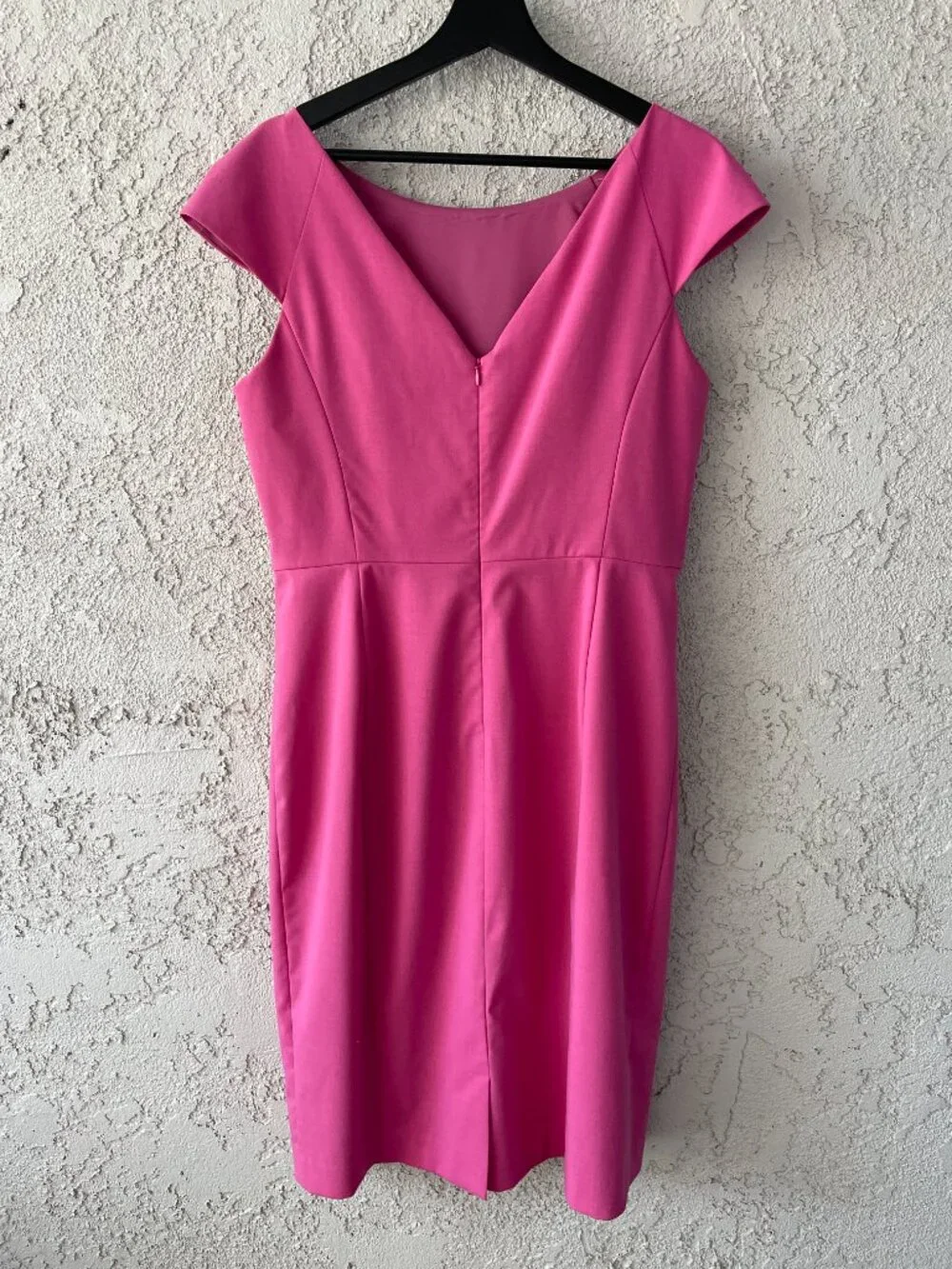 Banana Republic Pink Midi Sheath Dress 14 Spring Wedding Guest Cocktail Party - Picture 2 of 12